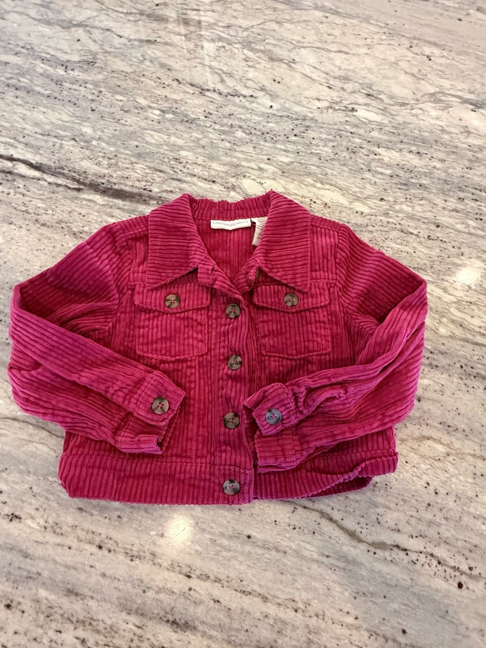 Cynthia Rowley Kids Corduroy Jean Jacket in Fuchsia Pink size 4T